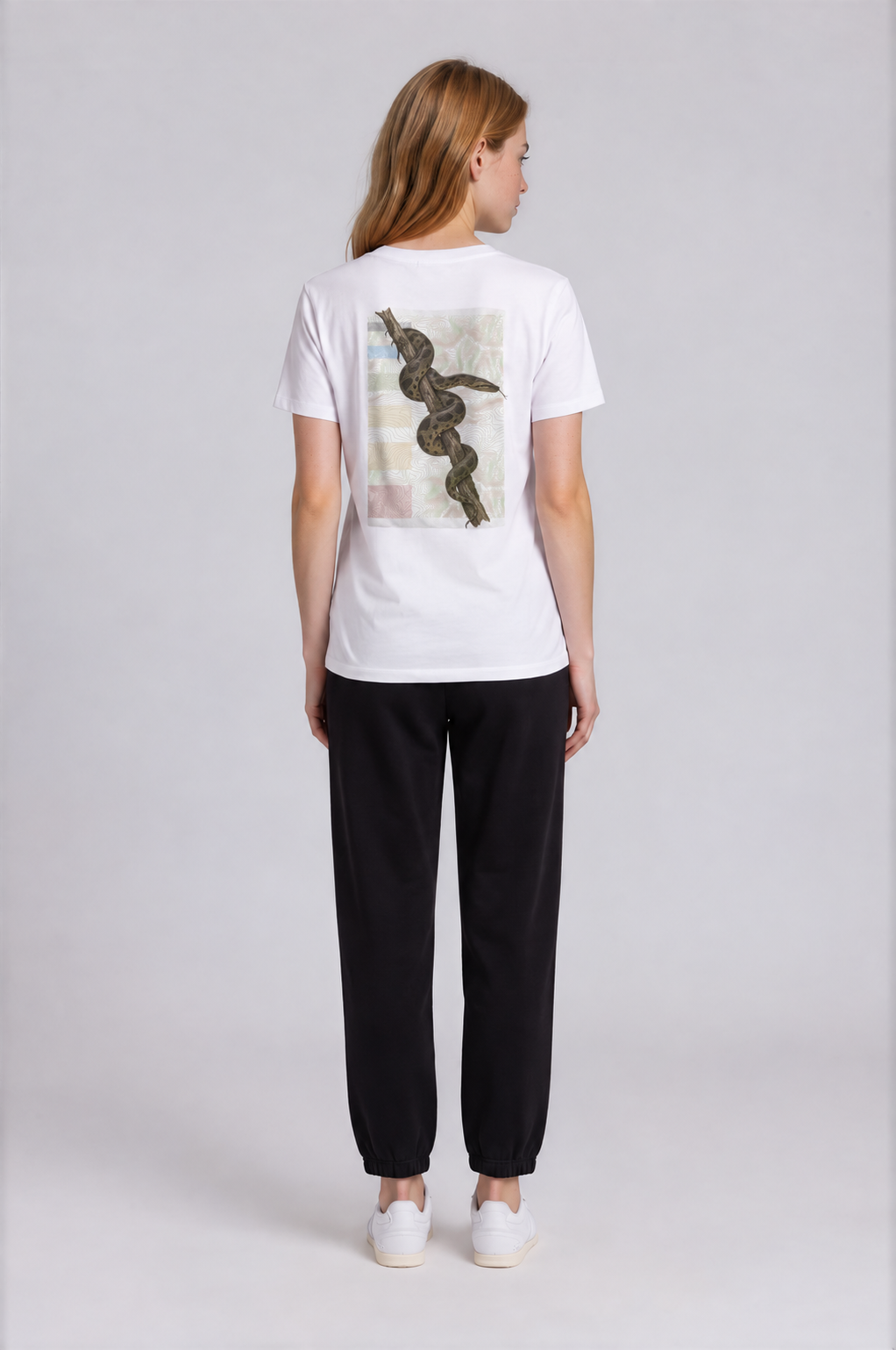 Women's Quick Dry Anaconda Tee - White - back