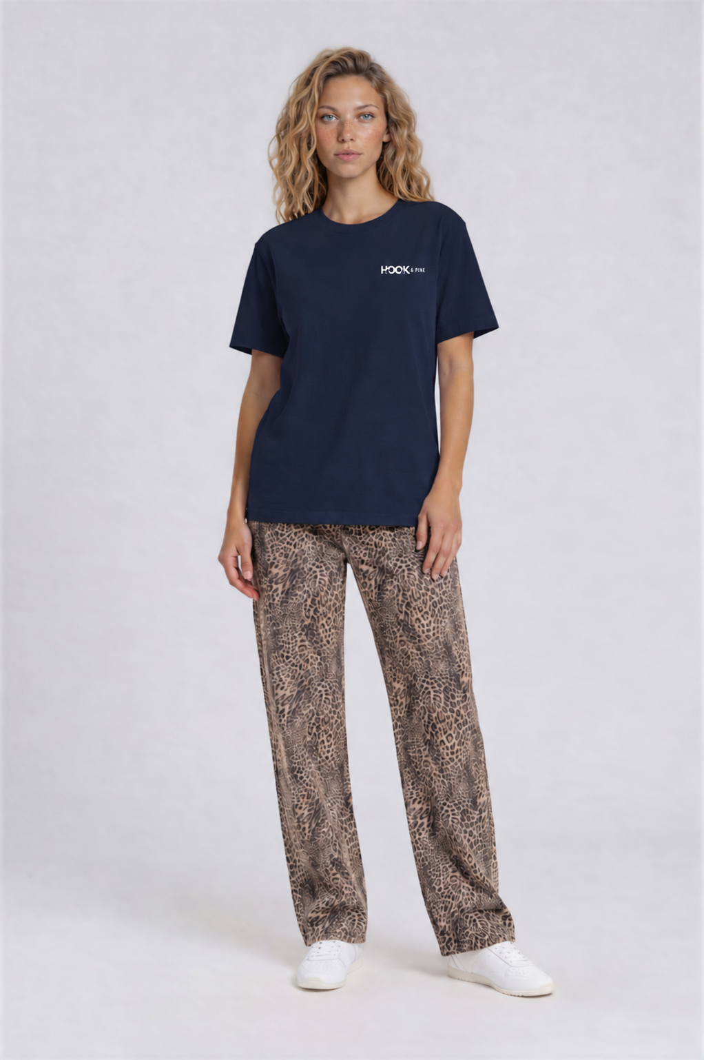 Floral Tee - Royal Blue - front
