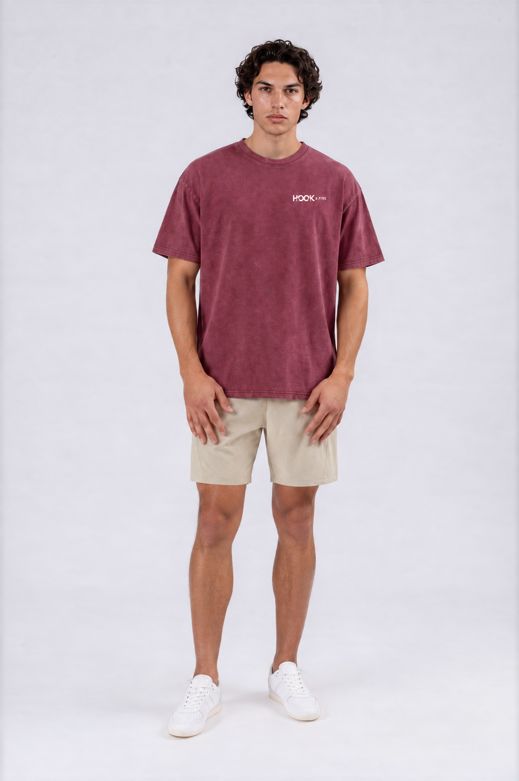 Pine Tree Thick Oversized Tee - Red - front - m