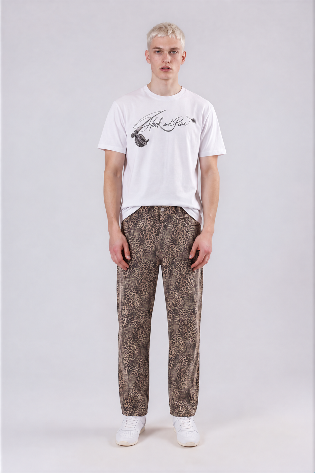 Fly Fishing Logo Tee - White - front