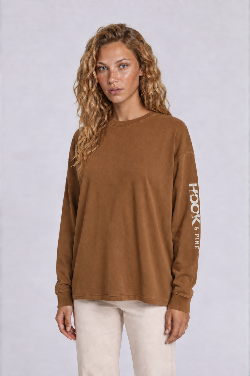 Leaf Vintage Tee - Brown - front