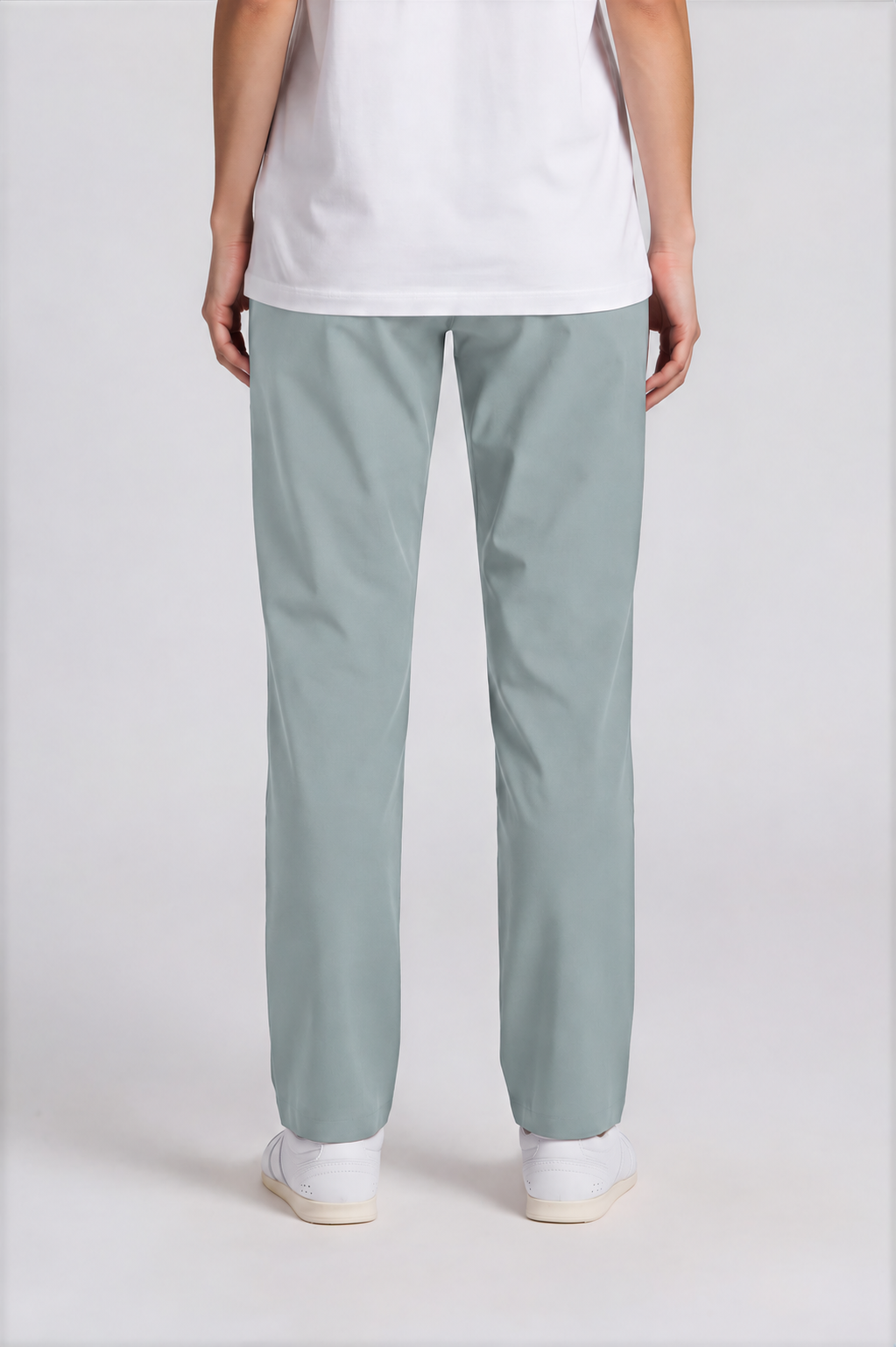 Lightweight Tapered Track Pants - Gray Blue - back detail