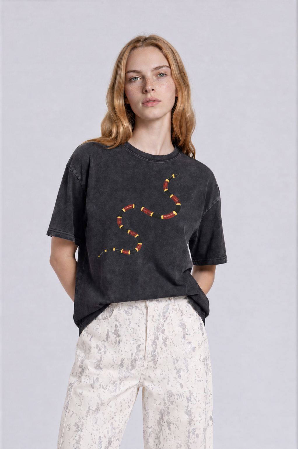 Coral Snake Tee - Black - front