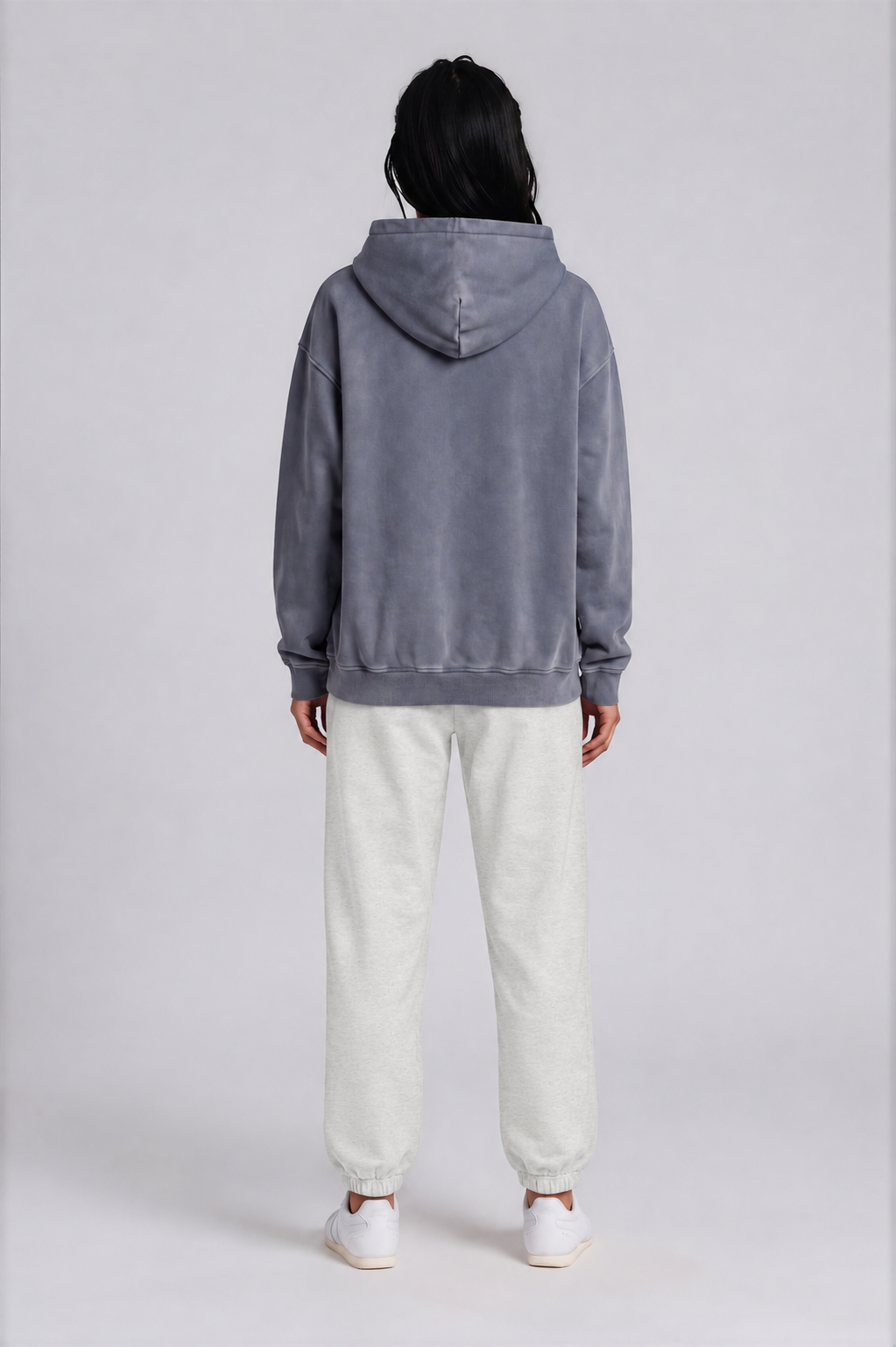 Women's Jogger Sweatpants - Oat Gray - back - w