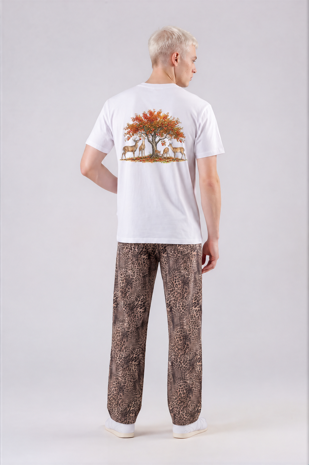 Deer Tee - White - back - m