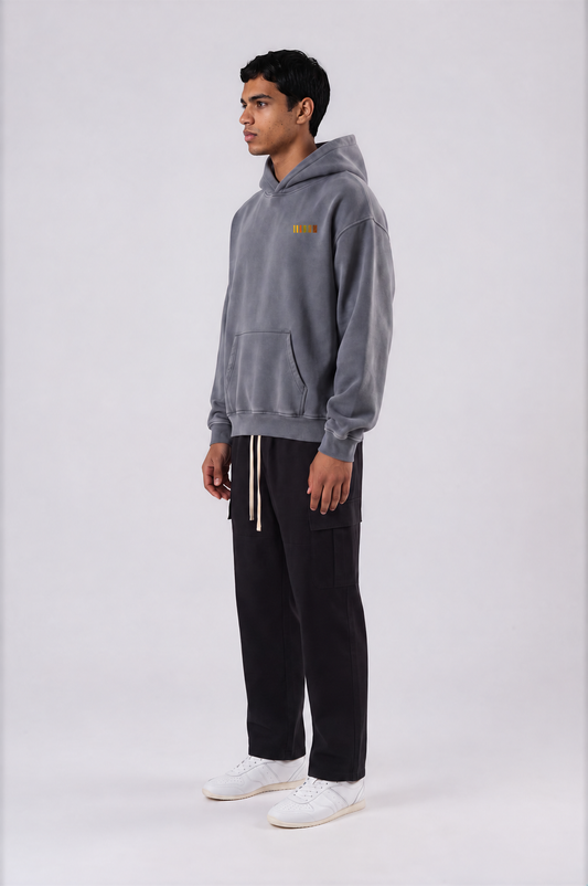 Heavyweight Oversized Hoodie - Royal Blue - side