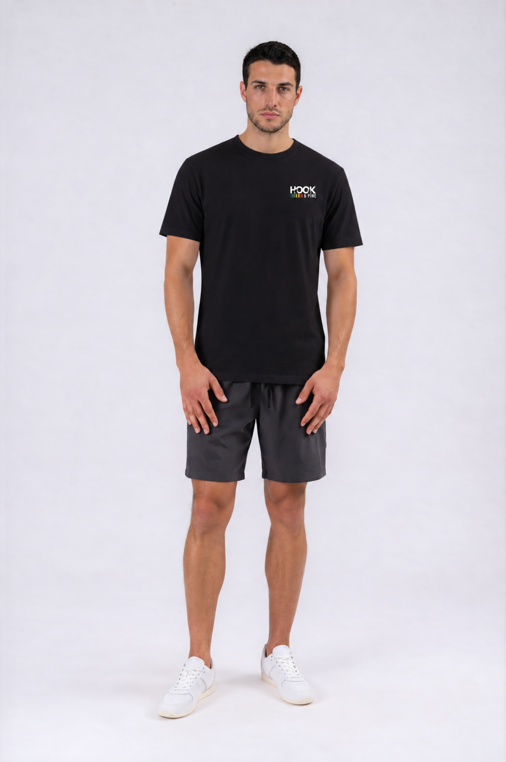 Stacked Frog Tee - Black - front