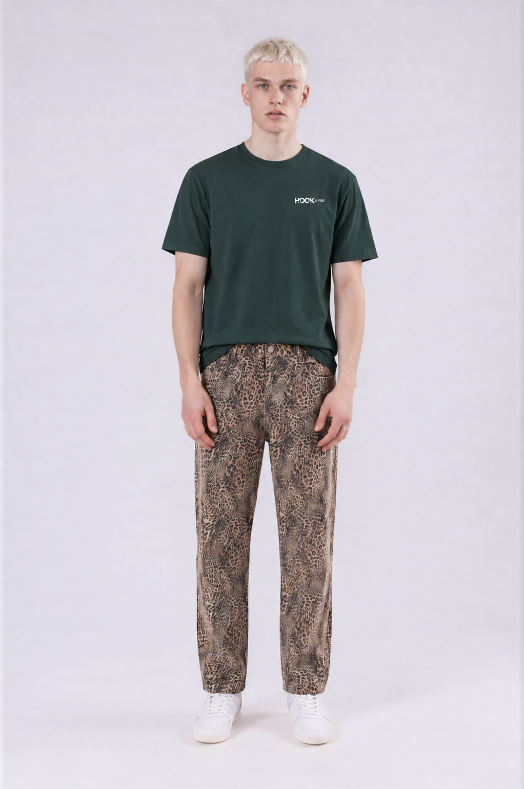 Floral Tee - Vintage Green - front