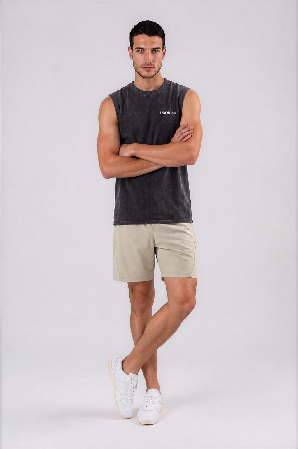 Men's Logo Frayed Cut-Off - Black - front - m