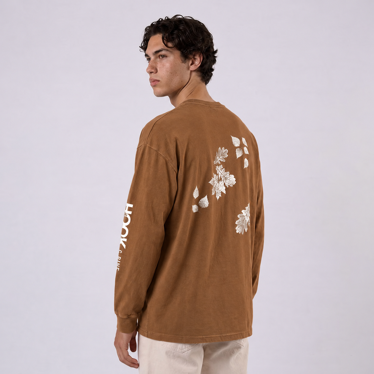 Leaf Vintage Tee - Brown - front