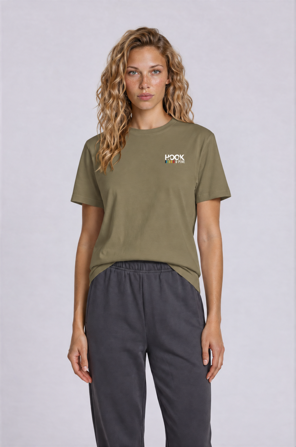 Stacked Frog Tee - Coffee - front