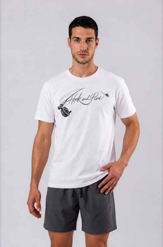 Fly Fishing Logo Tee - White - front - m