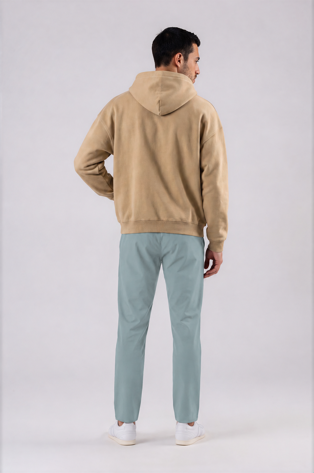 Lightweight Tapered Track Pants - Gray Blue - back