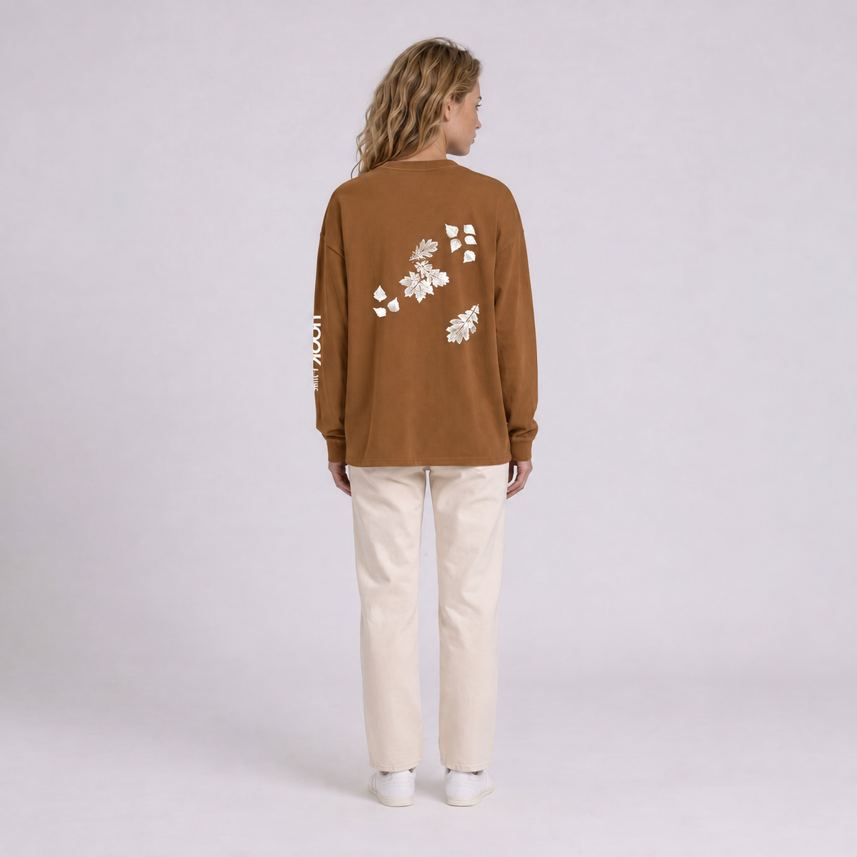 Leaf Vintage Tee - Brown - back