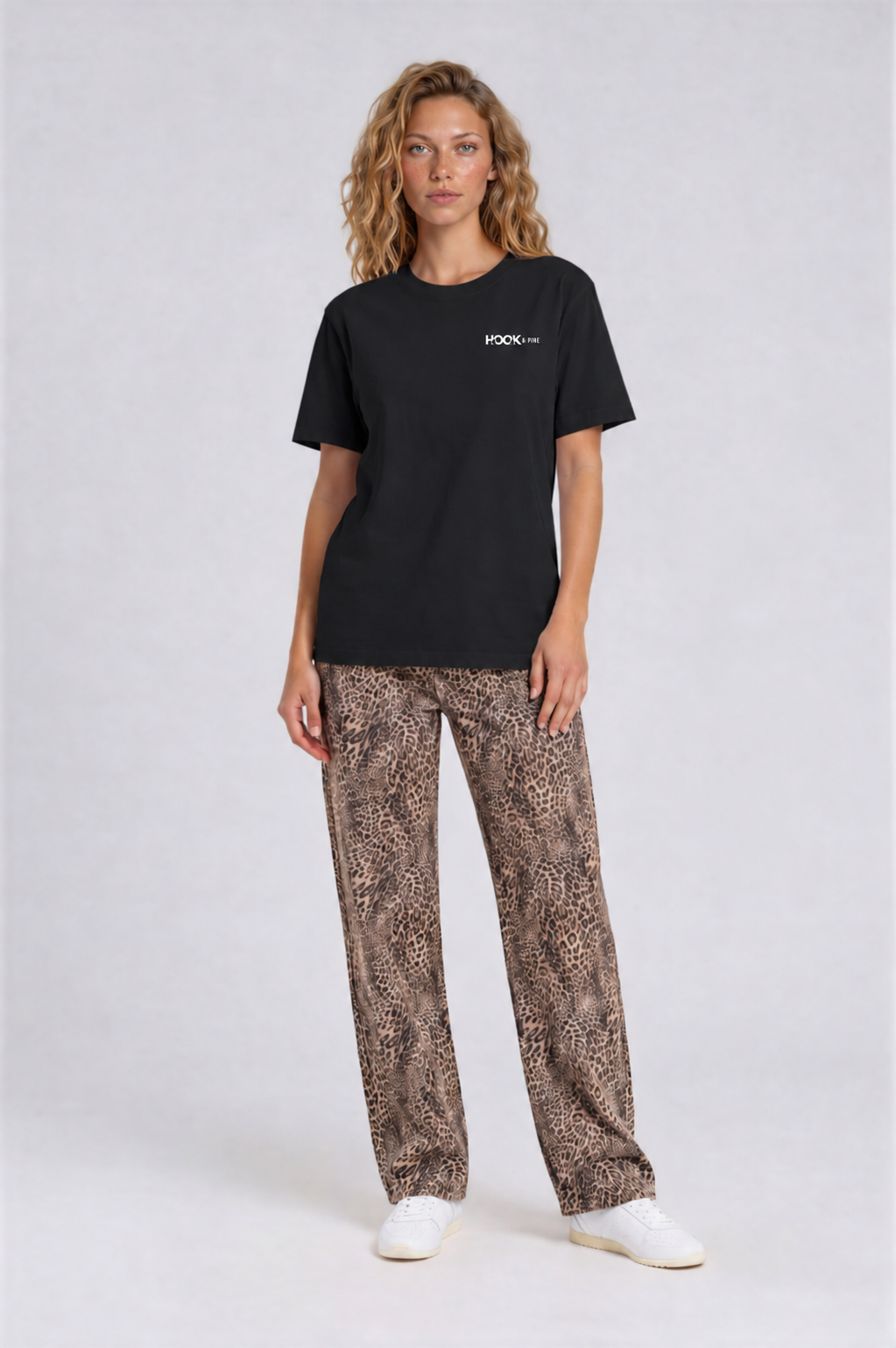 Floral Tee - Black - front