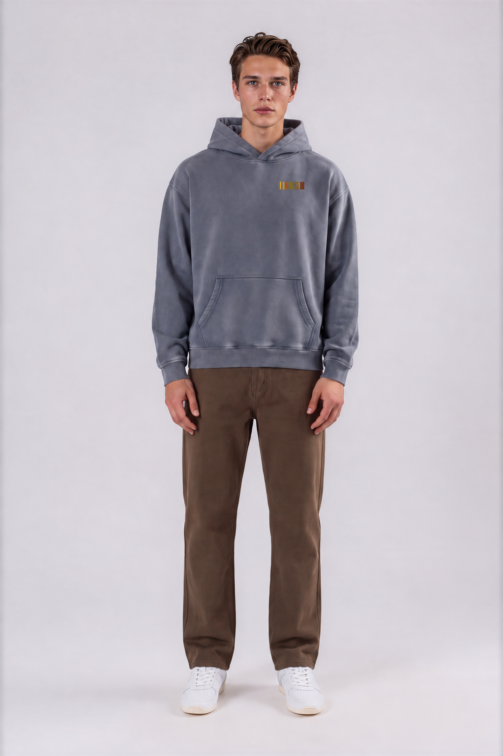 Heavyweight Oversized Hoodie - Royal Blue - side - m