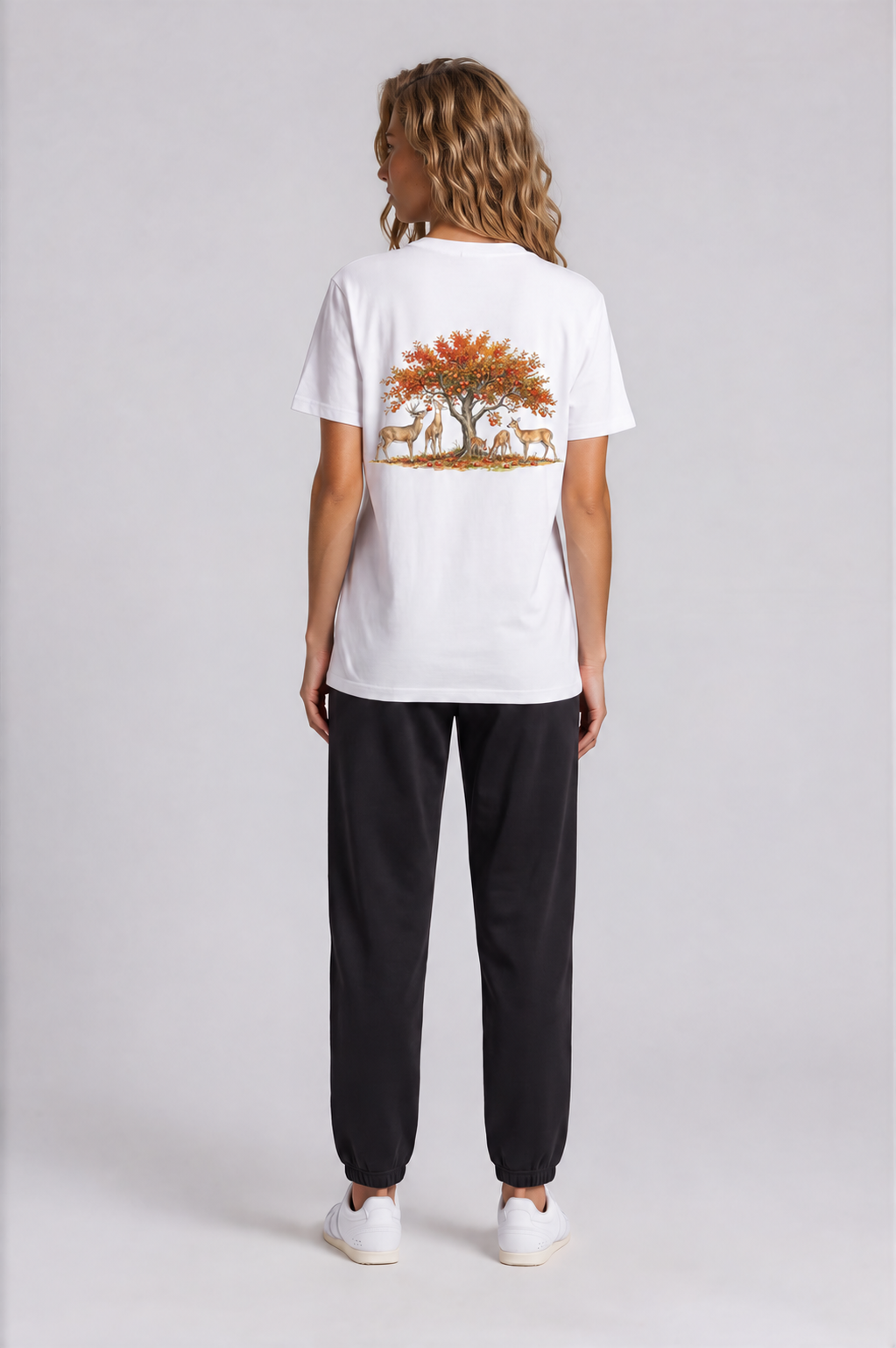 Deer Tee - White - back - w