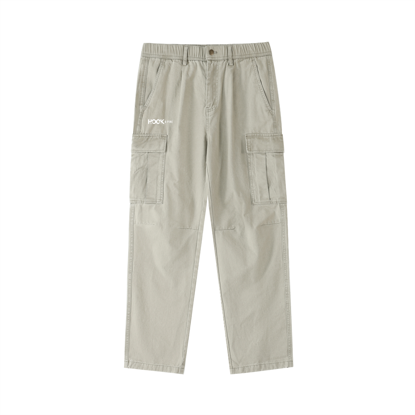 Men's Cotton Elastic-Waist Cargo Pants