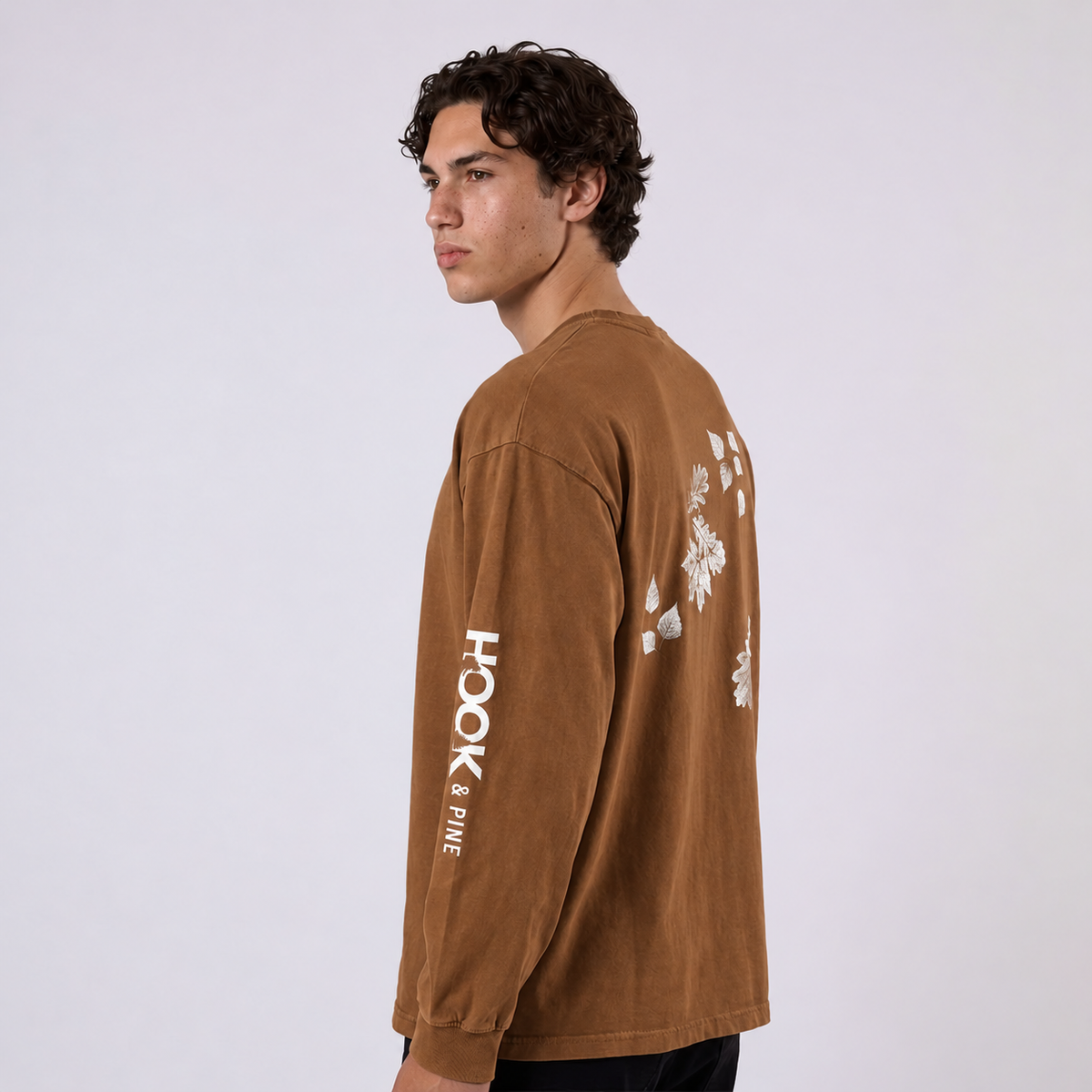 Leaf Vintage Tee - Brown - side