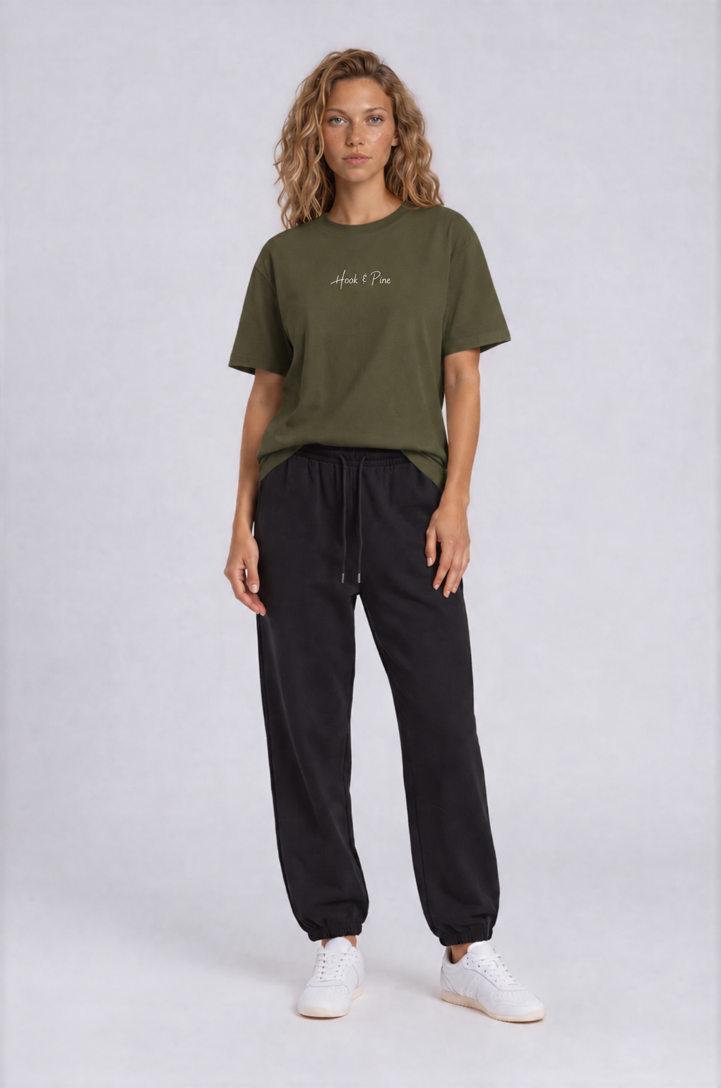 Lightweight Cotton Classic Fit Tee - Navy Blue - front - w