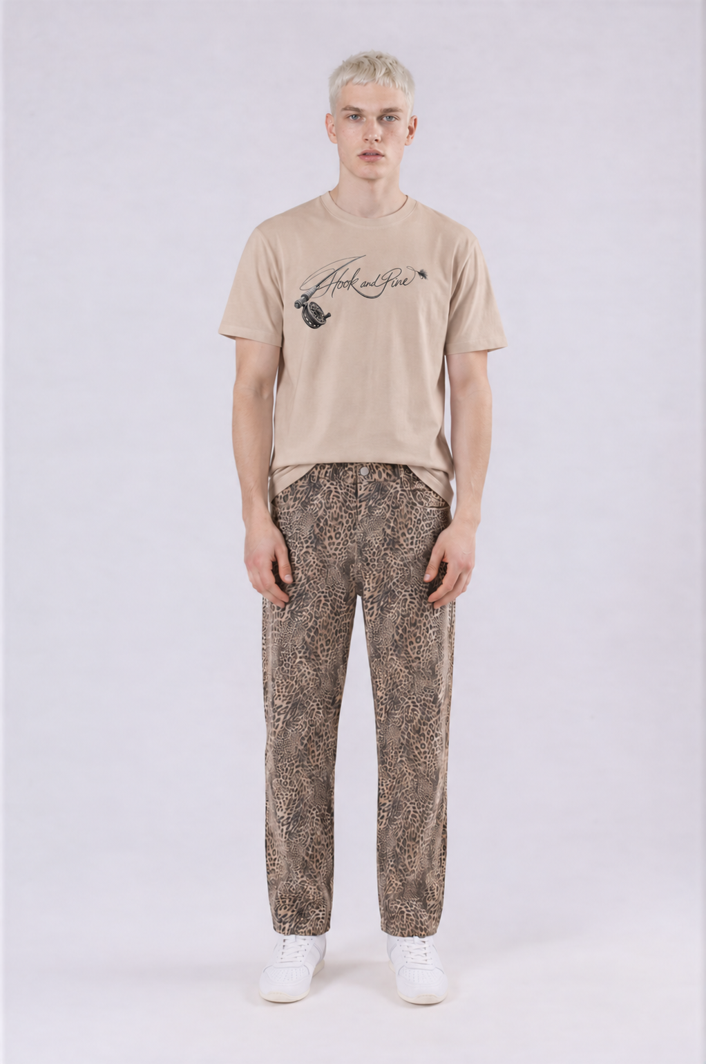 Fly Fishing Logo Tee - Khaki - back