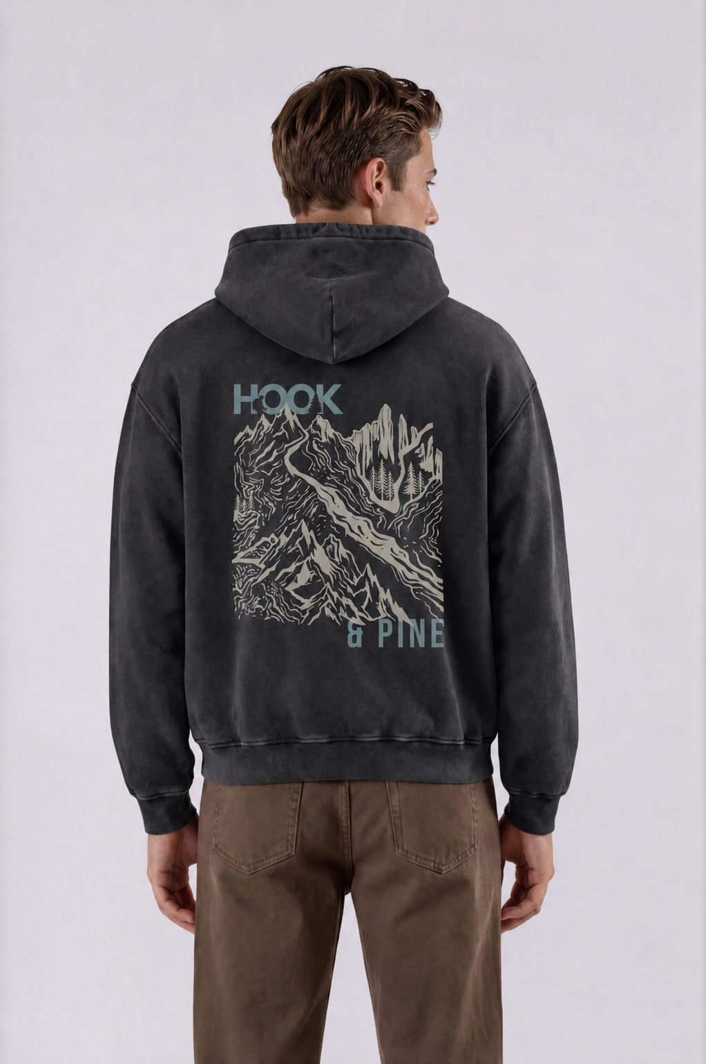 Alpine Oversized Hoodie - Black - back