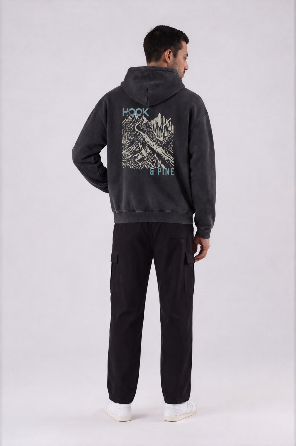 Alpine Oversized Hoodie - Black - back