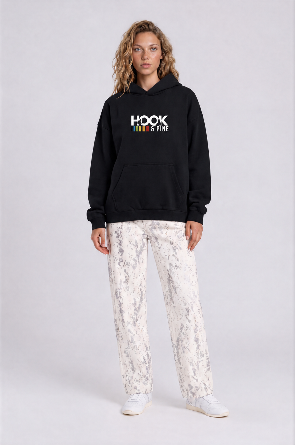 Heavyweight Logo Hoodie - Black - front