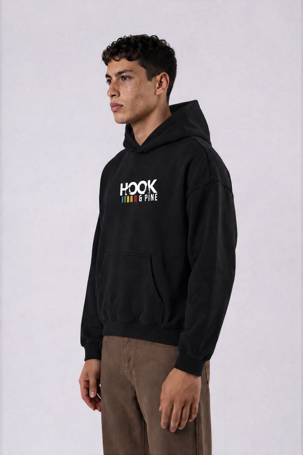 Heavyweight Logo Hoodie - Black - side