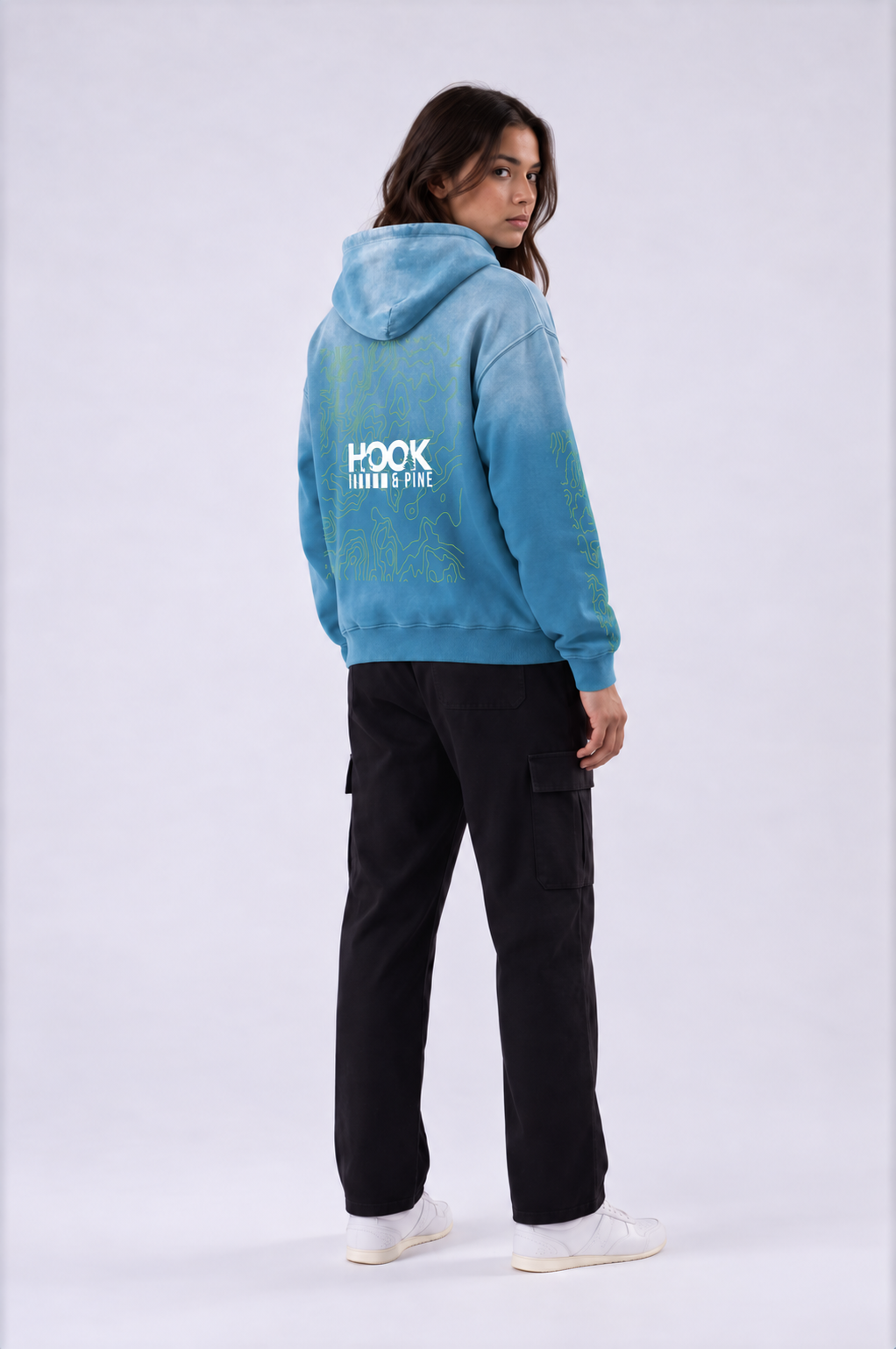 Heavyweight Topography Hoodie - Jeans Blue - front