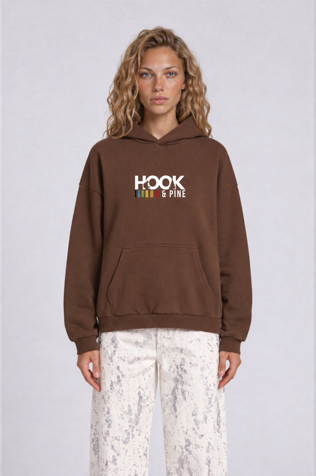 Heavyweight Logo Hoodie - Coffee - front