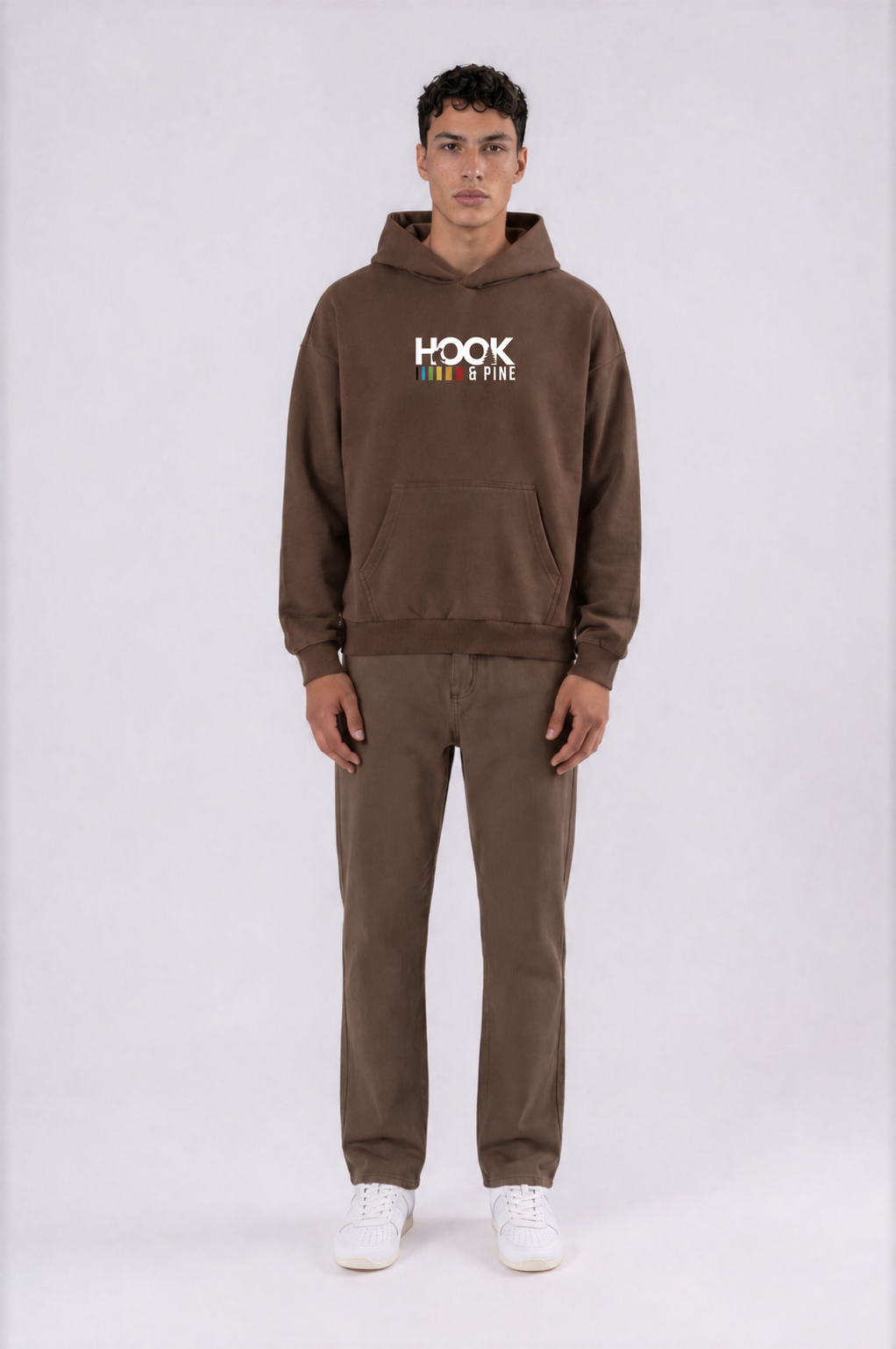 Heavyweight Logo Hoodie - Coffee - front