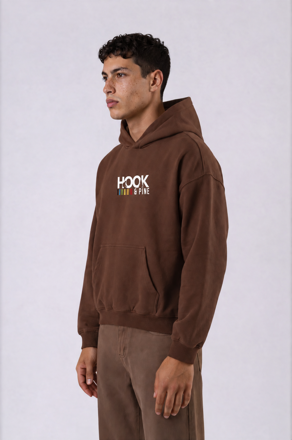 Heavyweight Logo Hoodie - Coffee - side