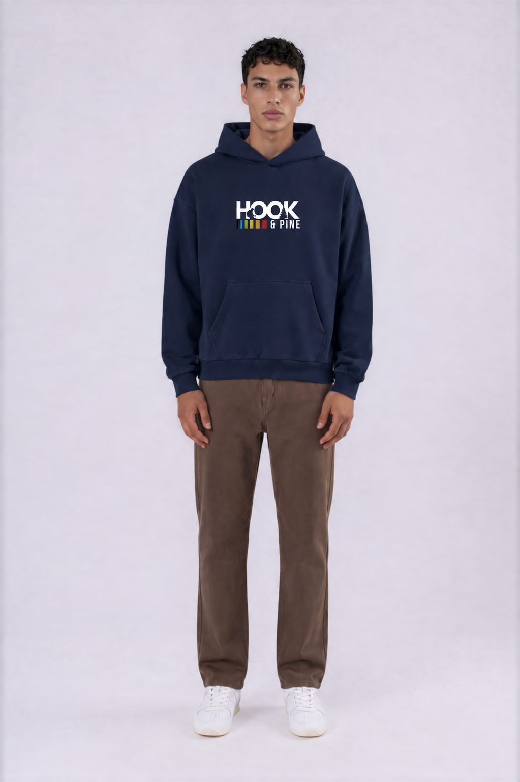 Heavyweight Logo Hoodie - Navy Blue - front