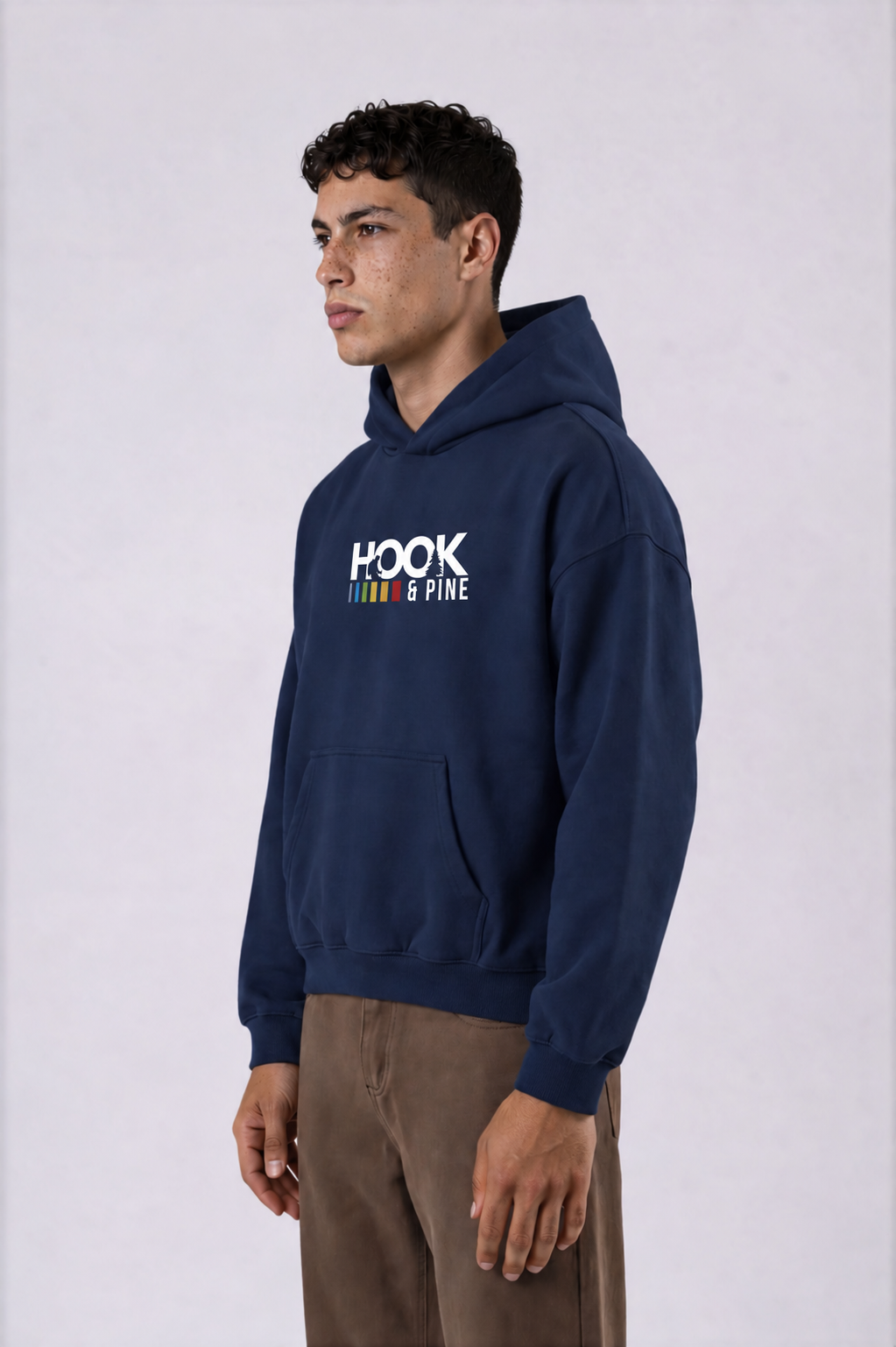 Heavyweight Logo Hoodie - Navy Blue - front