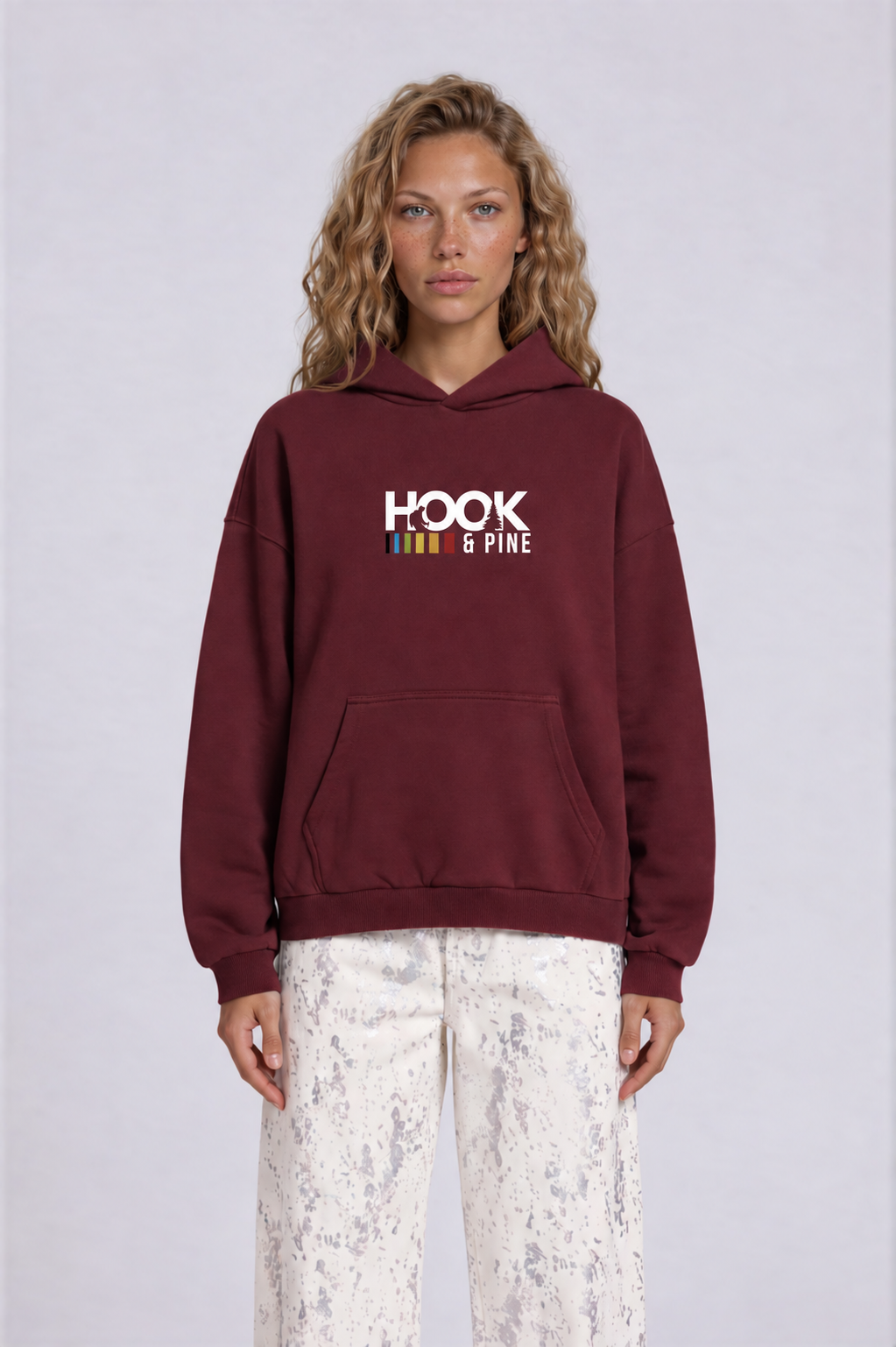 Heavyweight Logo Hoodie - Dull Red - front