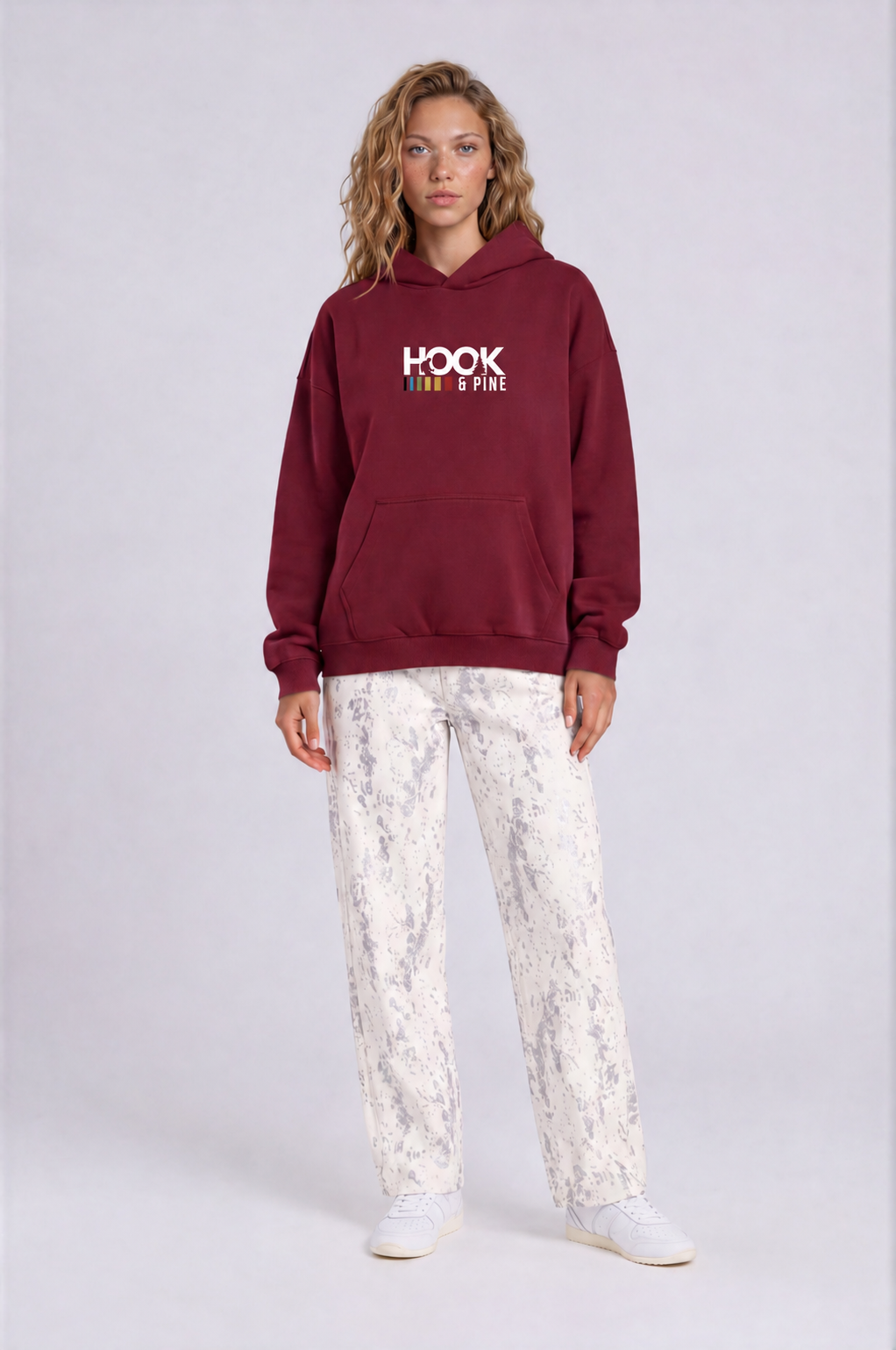 Heavyweight Logo Hoodie - Dull Red - front