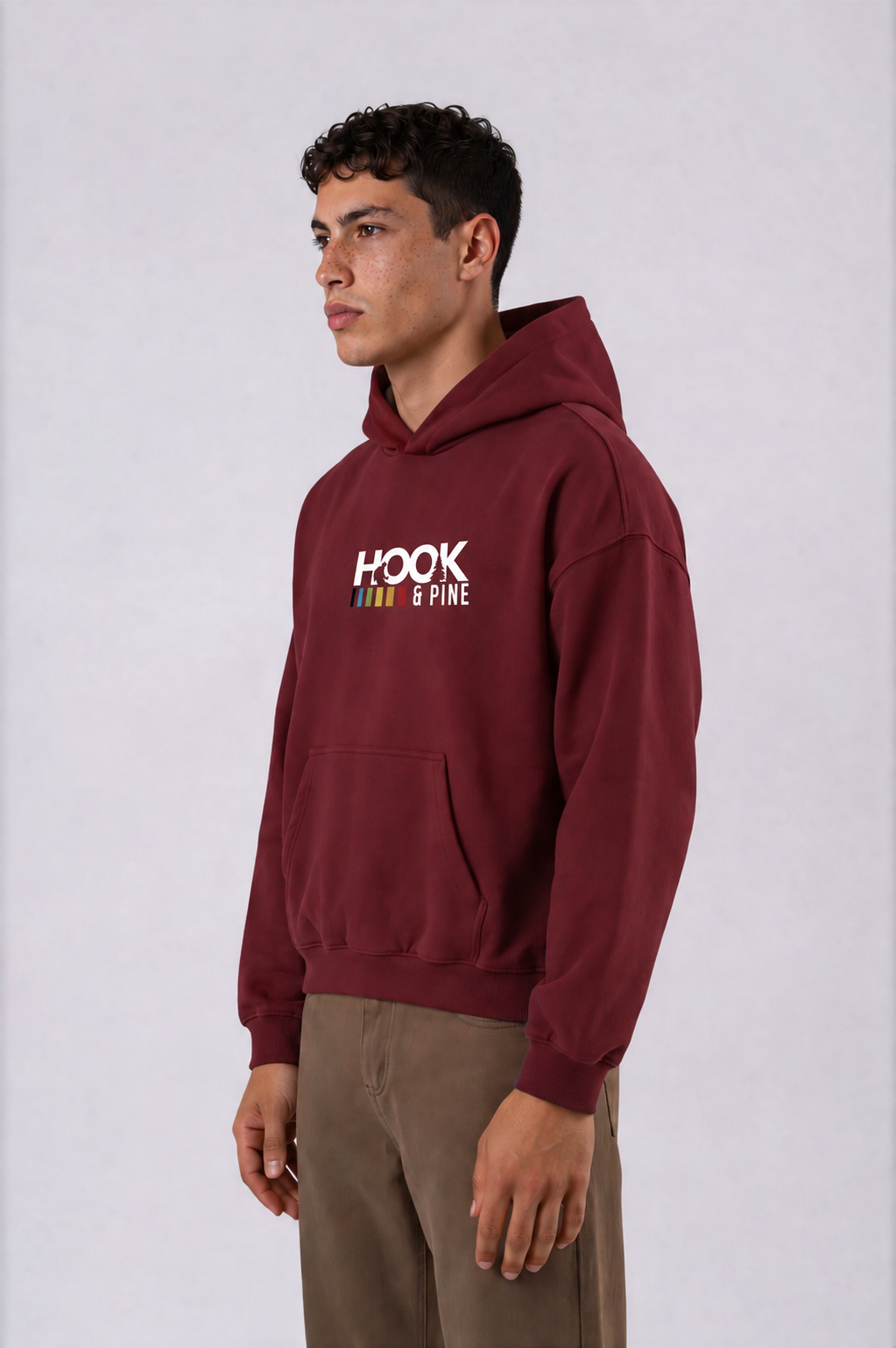 Heavyweight Logo Hoodie - Dull Red - front