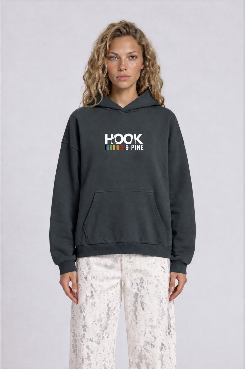 Heavyweight Logo Hoodie - Dark Gray - front