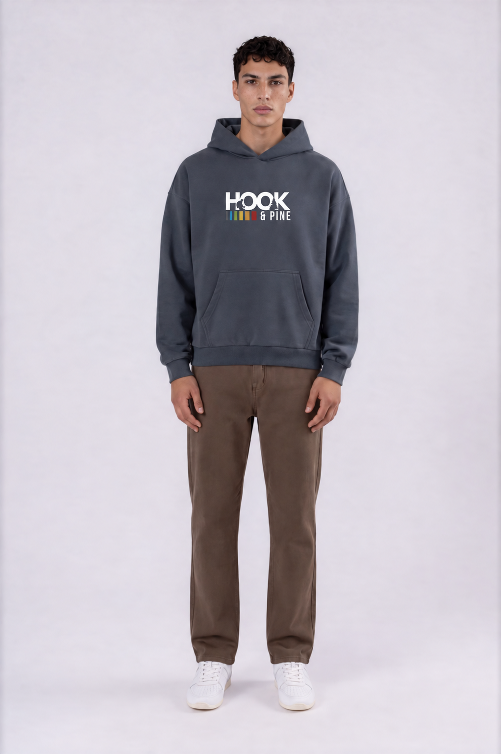 Heavyweight Logo Hoodie - Dark Gray - front