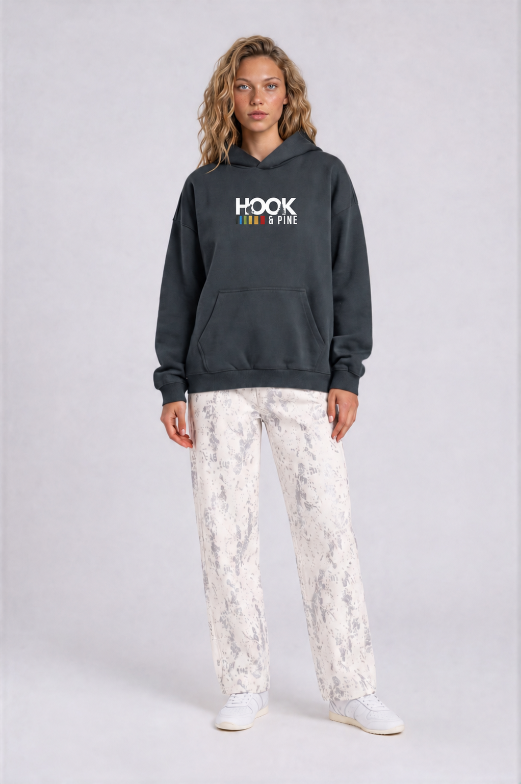 Heavyweight Logo Hoodie - Dark Gray - front