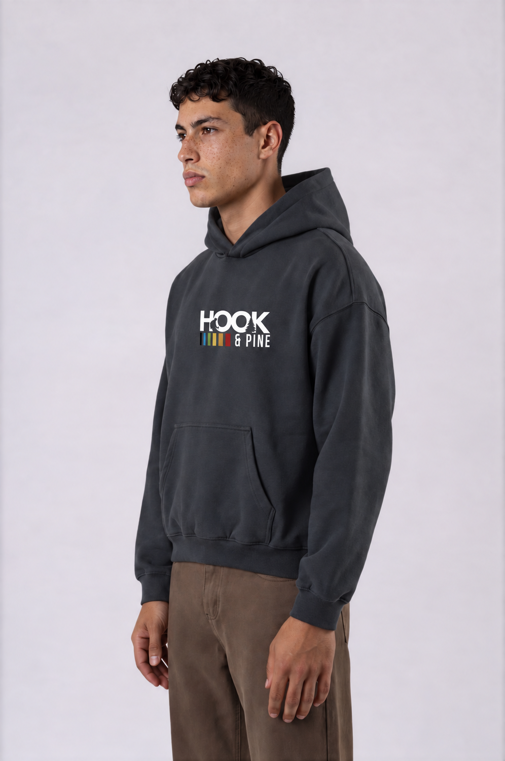 Heavyweight Logo Hoodie - Dark Gray - front