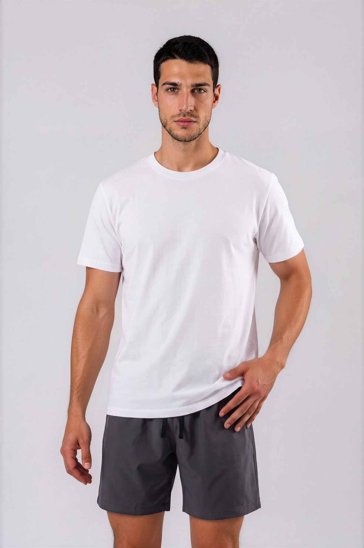 Men's Lightweight Drawstring Shorts - Dark Gray - front - m