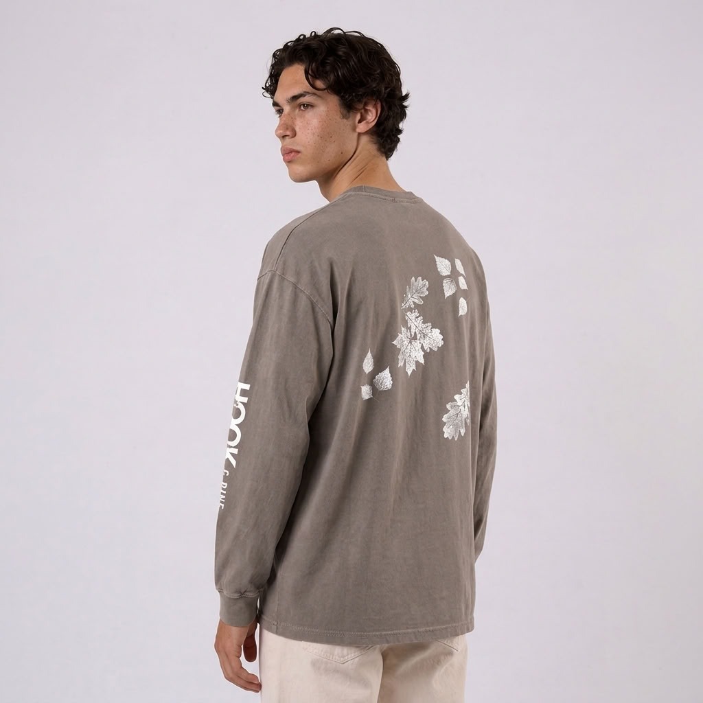 Leaf Vintage Tee - Mocha - front