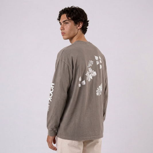 Leaf Vintage Tee - Mocha - front