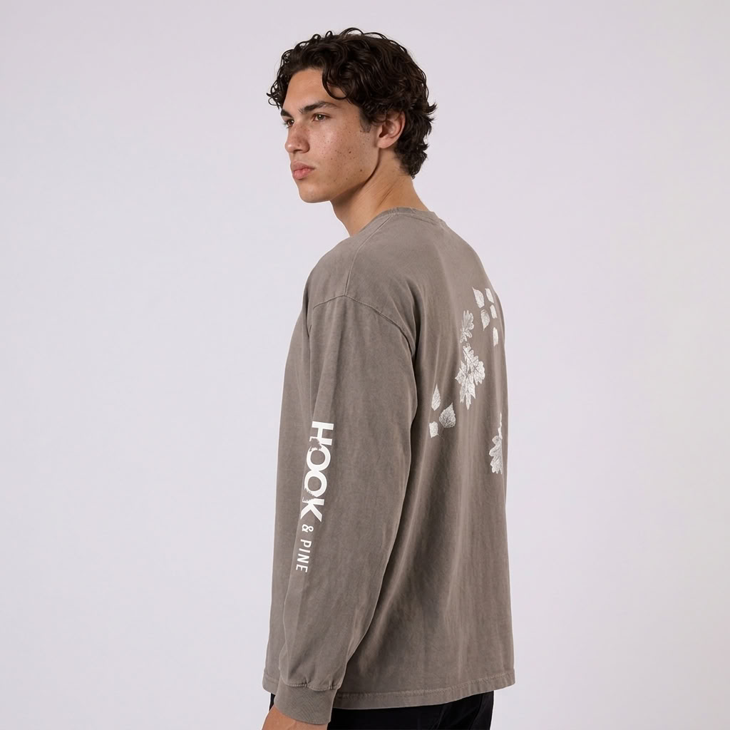 Leaf Vintage Tee - Mocha - side
