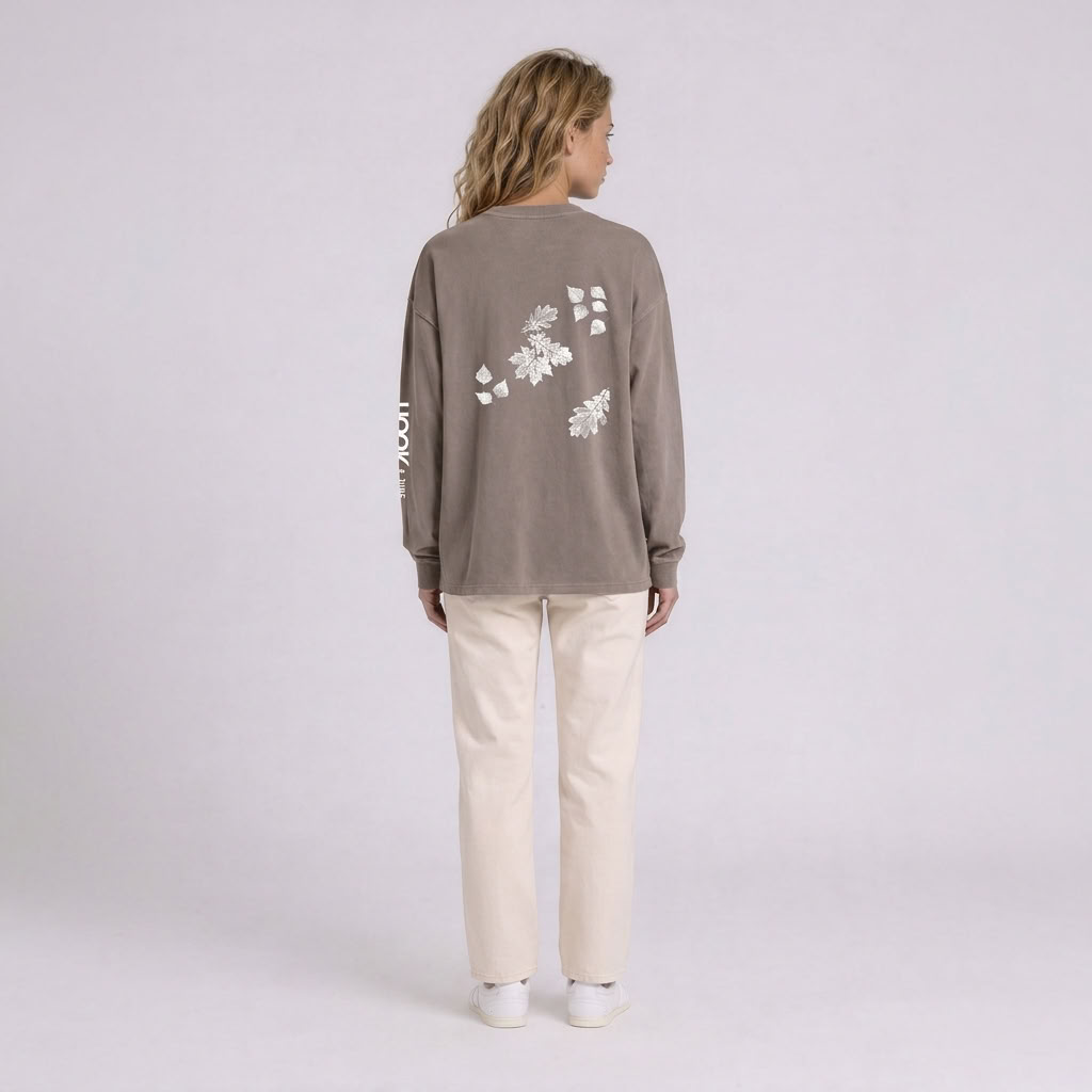 Leaf Vintage Tee - Mocha - back