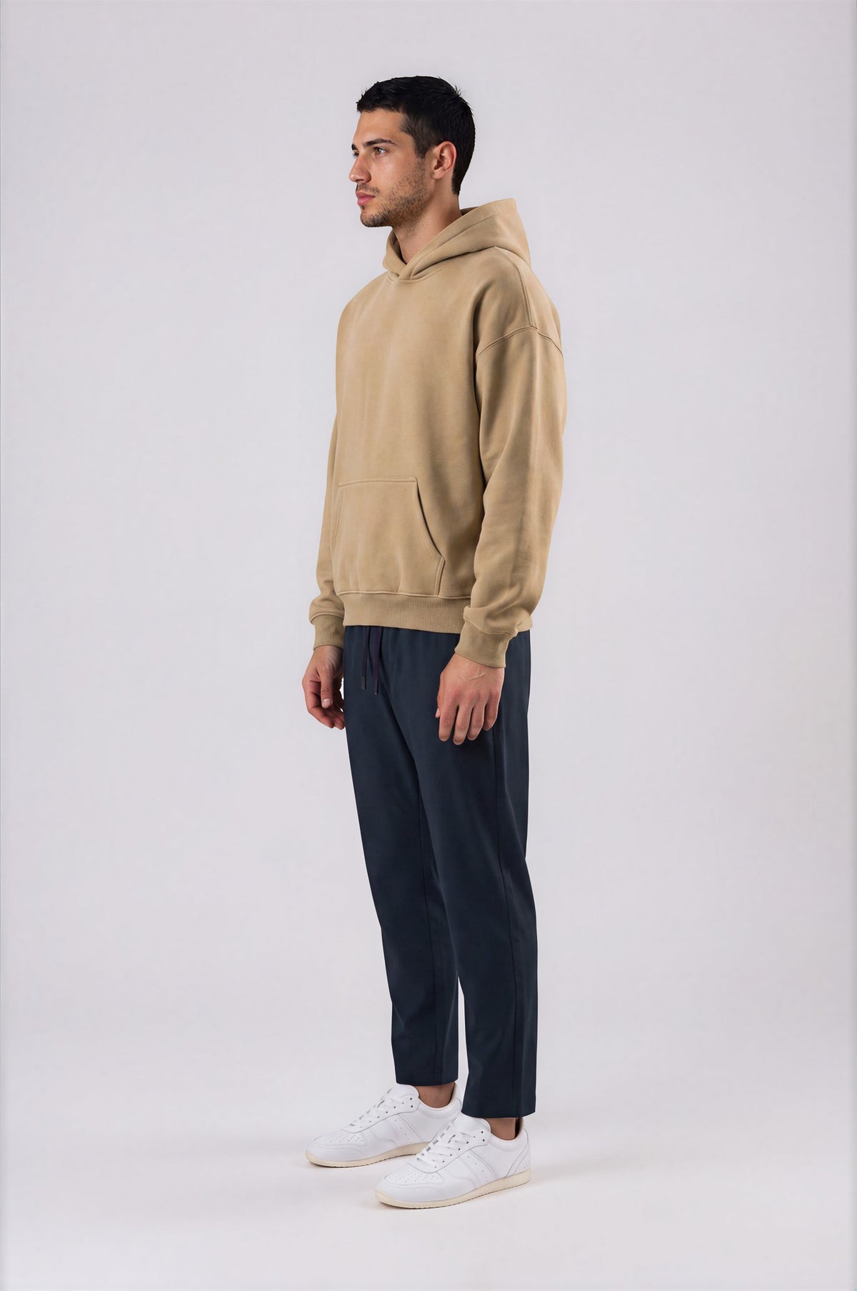 Lightweight Tapered Track Pants - Navy Blue - side