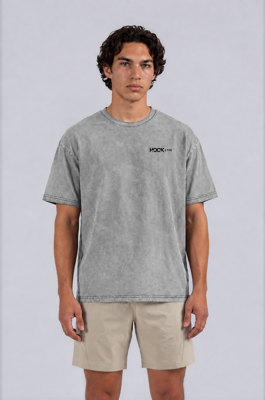Harpy Eagle Oversized Tee - Light Gray - front