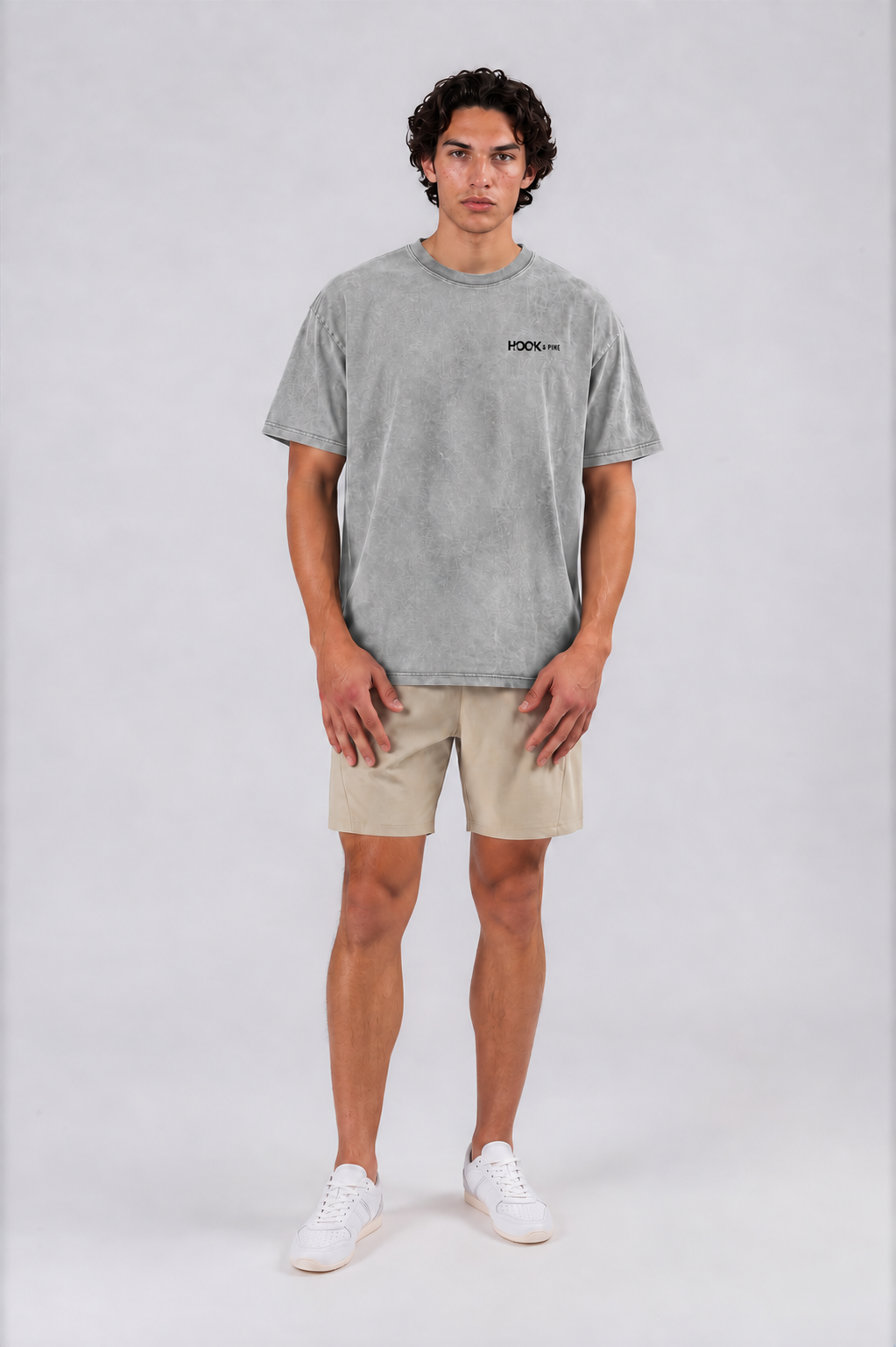 Harpy Eagle Oversized Tee - Light Gray - front